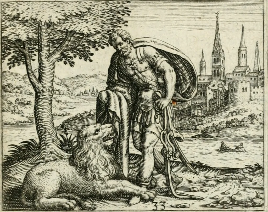 An illustration from Dionysii Lebei-Batillii regii mediomatricv praesidis Emblemata, 1596, leaf 78