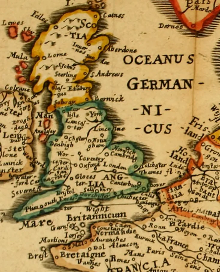 An illustration from Dionysiou Oikoumenes periegesis = Dionysii Orbis descriptio : commentario critico & geographico (in quo controversiae pleraeque quae in veteri geographia occurrunt explicantur, & obscura plurima elucidantur) ac tabulis illustrata, 1658, leaf 117