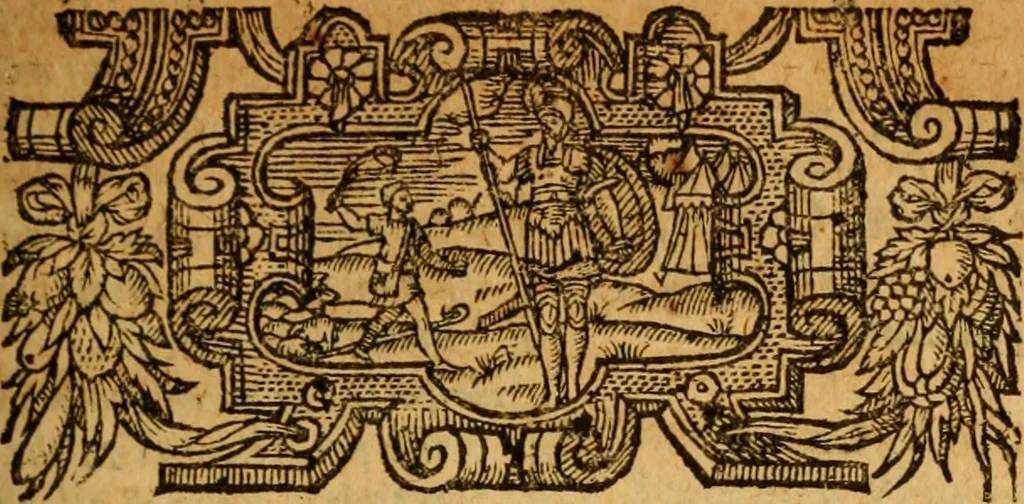 An illustration from Dionysiou Oikoumenes periegesis = Dionysii Orbis descriptio : commentario critico & geographico (in quo controversiae pleraeque quae in veteri geographia occurrunt explicantur, & obscura plurima elucidantur) ac tabulis illustrata, 1658, leaf 192