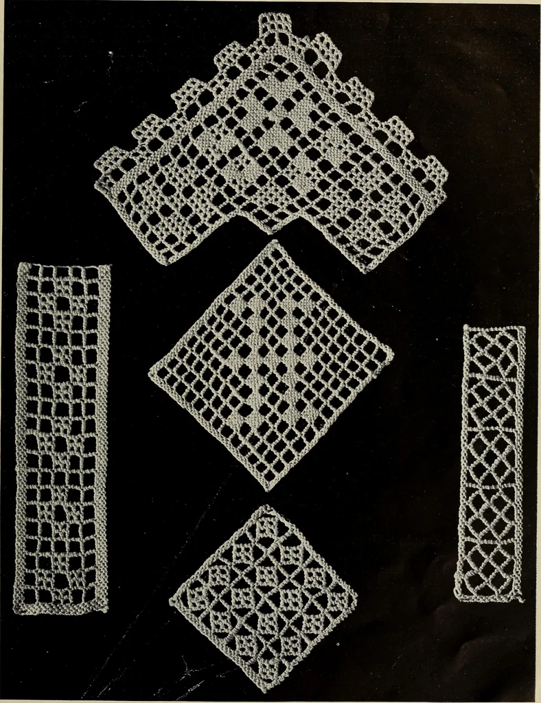 An illustration from Directions for making Poncetto lace, 1917, leaf 14