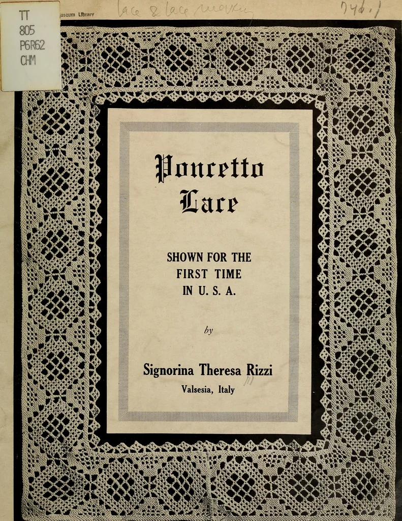 An illustration from Directions for making Poncetto lace, 1917, leaf 6