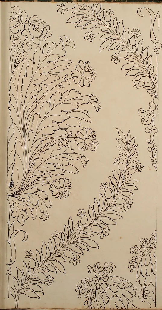 An illustration from Directoire designs for textiles, 1793, leaf 10