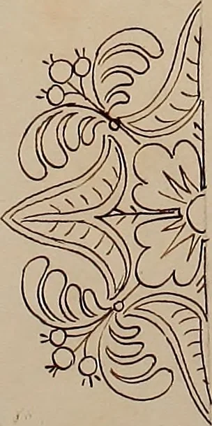 An illustration from Directoire designs for textiles, 1793, leaf 13