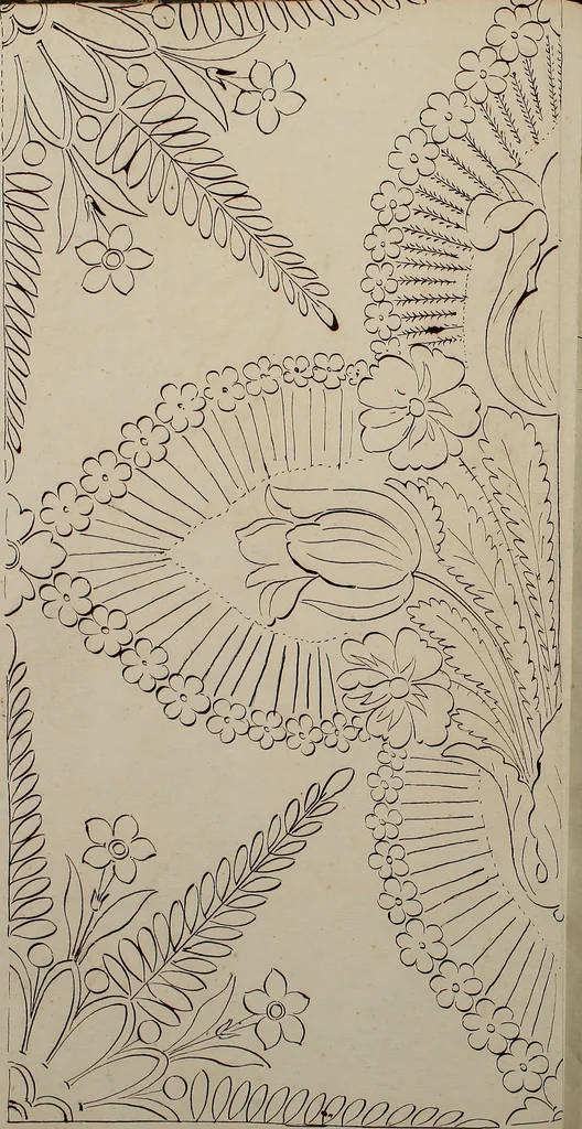 An illustration from Directoire designs for textiles, 1793, leaf 17
