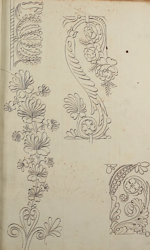 An illustration from Directoire designs for textiles, 1793, leaf 18