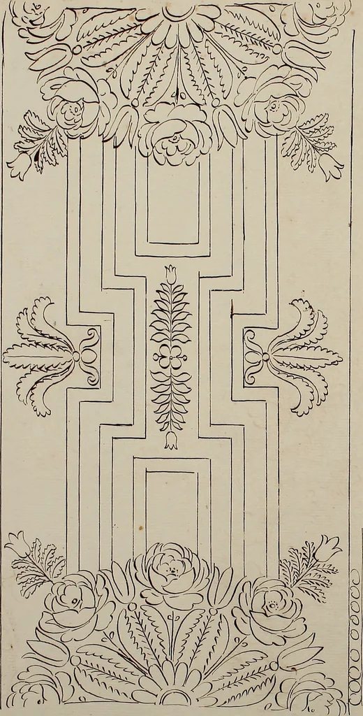 An illustration from Directoire designs for textiles, 1793, leaf 19