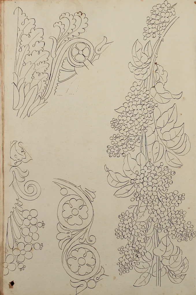 An illustration from Directoire designs for textiles, 1793, leaf 21