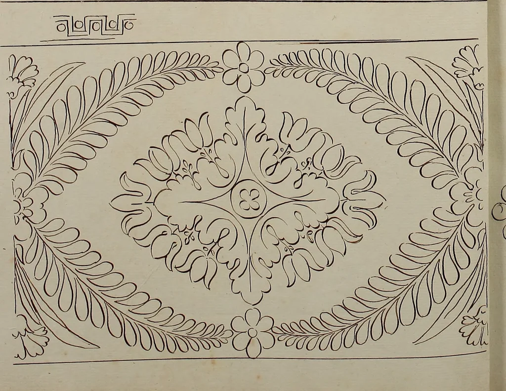 An illustration from Directoire designs for textiles, 1793, leaf 23