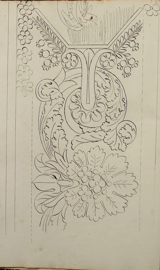 An illustration from Directoire designs for textiles, 1793, leaf 25