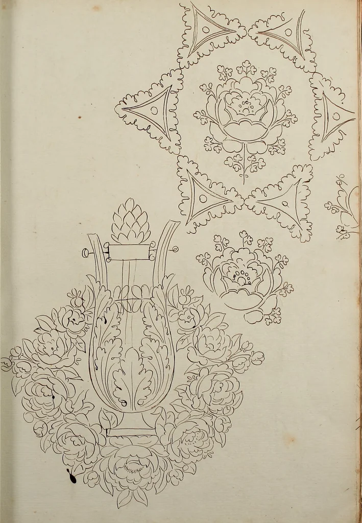 An illustration from Directoire designs for textiles, 1793, leaf 30