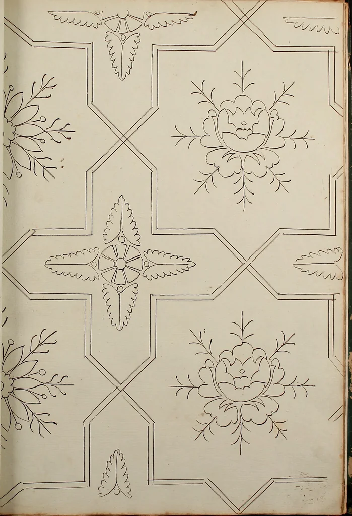 An illustration from Directoire designs for textiles, 1793, leaf 32