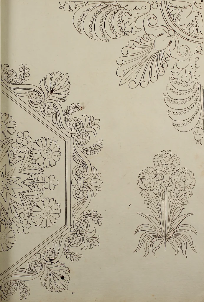 An illustration from Directoire designs for textiles, 1793, leaf 34