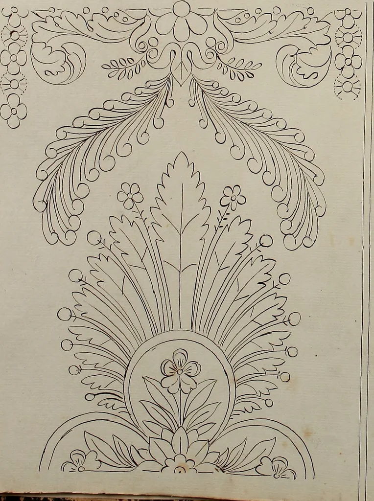 An illustration from Directoire designs for textiles, 1793, leaf 41