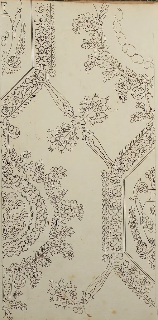 An illustration from Directoire designs for textiles, 1793, leaf 42
