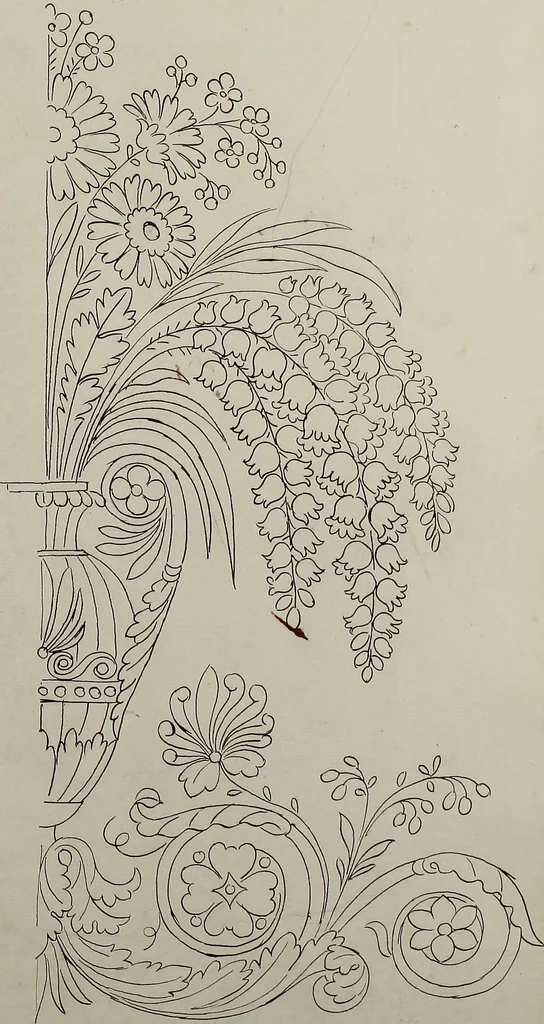 An illustration from Directoire designs for textiles, 1793, leaf 44
