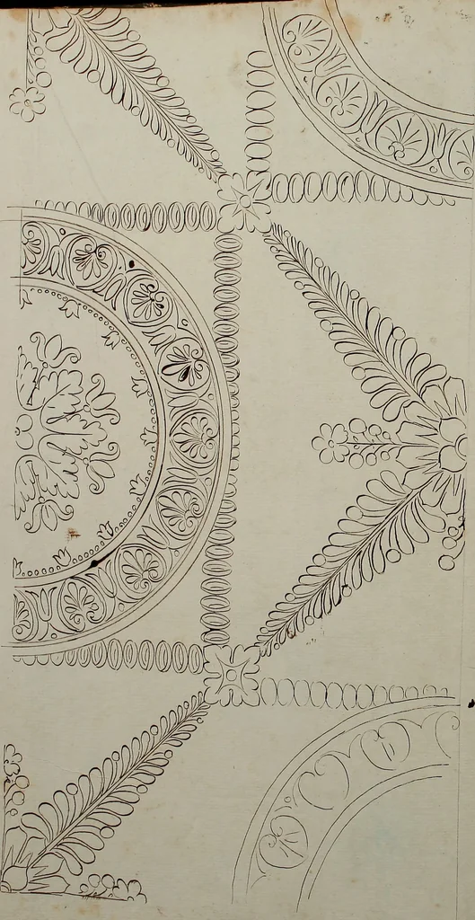 An illustration from Directoire designs for textiles, 1793, leaf 45