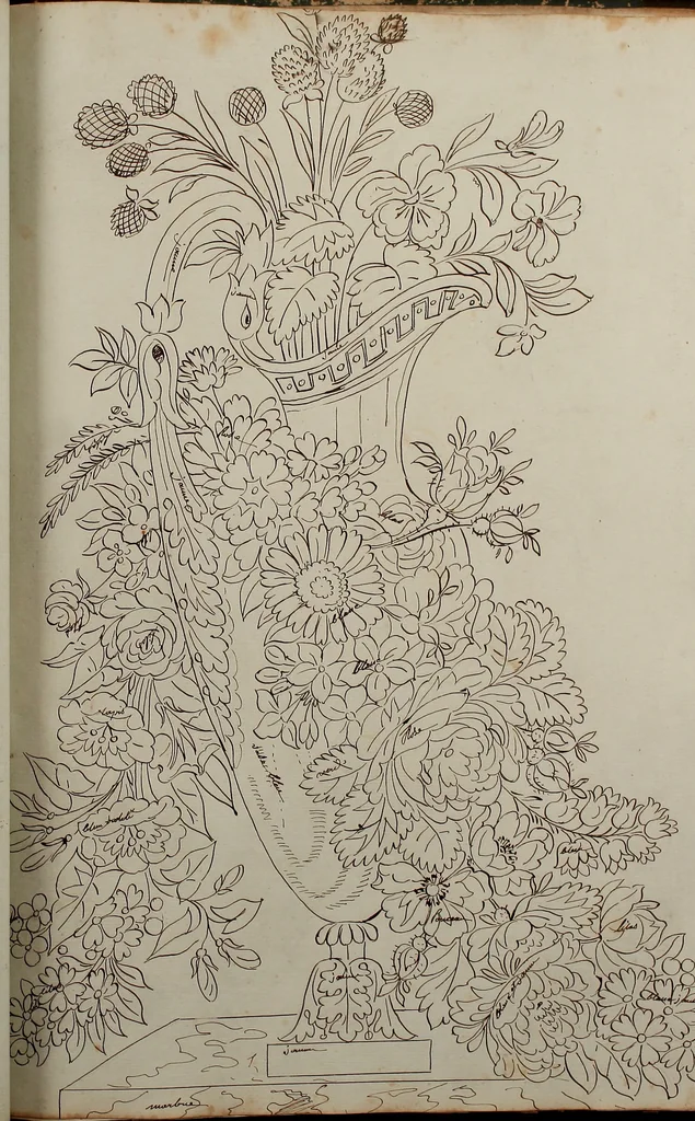 An illustration from Directoire designs for textiles, 1793, leaf 46