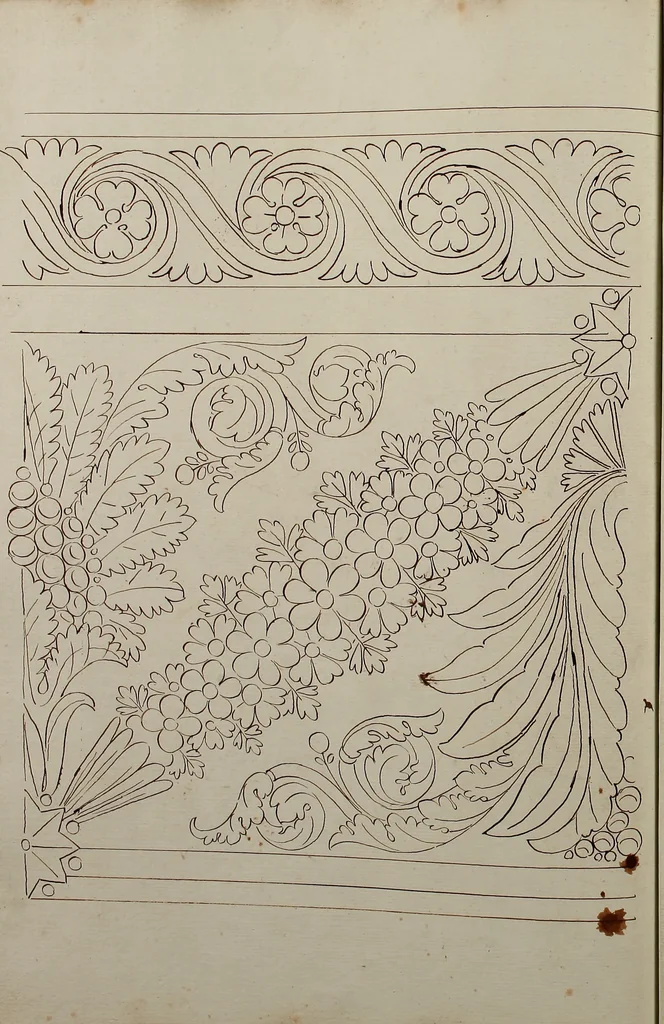 An illustration from Directoire designs for textiles, 1793, leaf 47