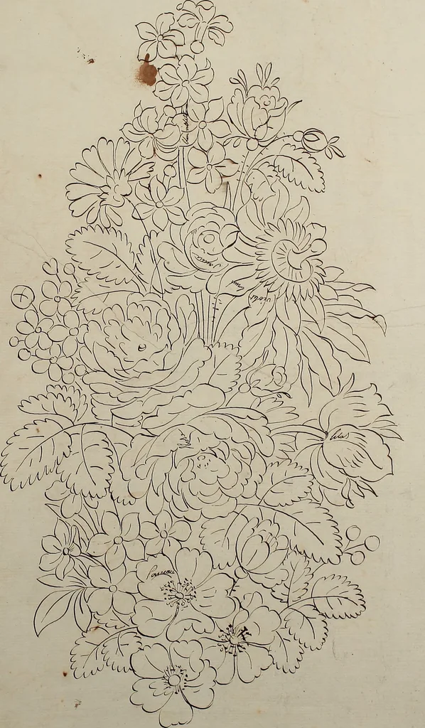 An illustration from Directoire designs for textiles, 1793, leaf 48