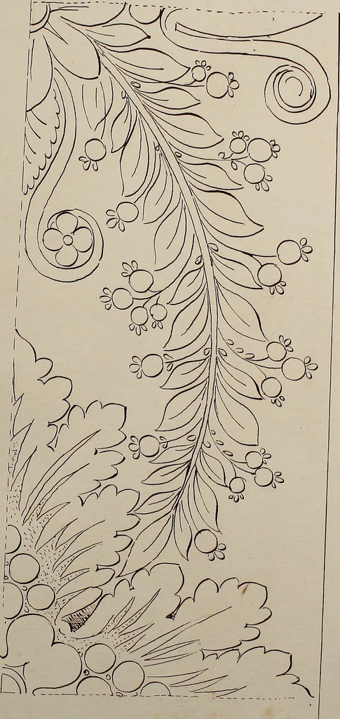 An illustration from Directoire designs for textiles, 1793, leaf 50