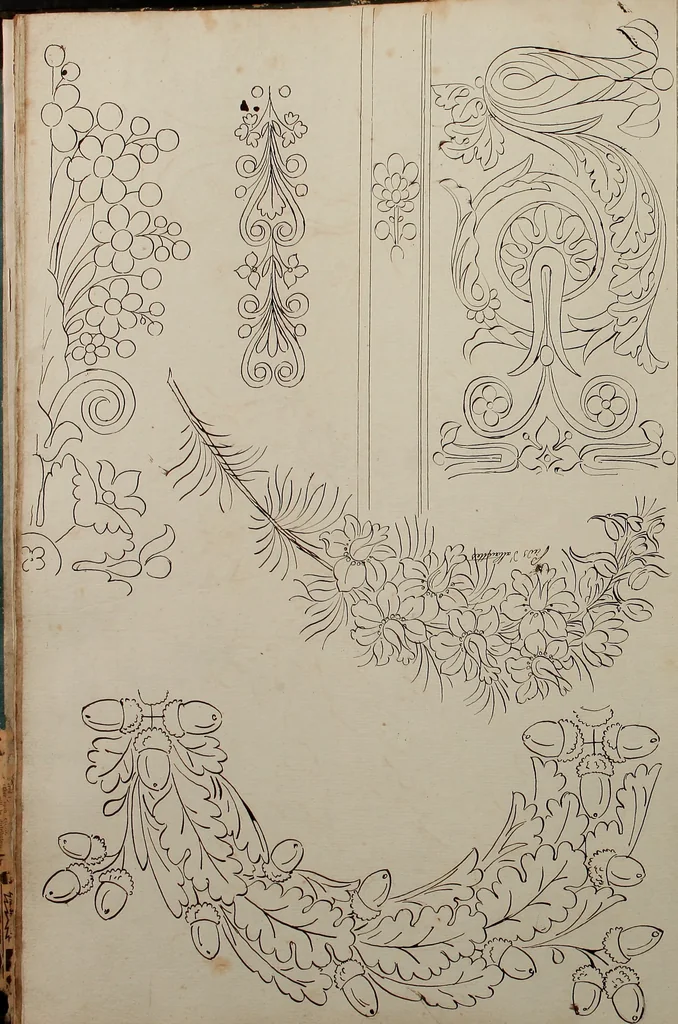 An illustration from Directoire designs for textiles, 1793, leaf 51