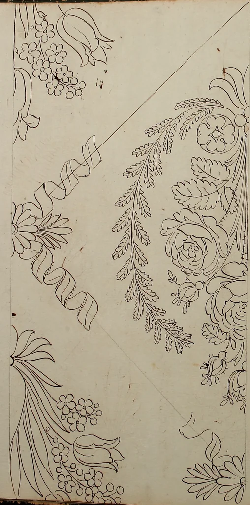 An illustration from Directoire designs for textiles, 1793, leaf 53