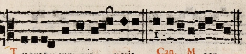 An illustration from Directorium chori : ad usum omnium ecclesiarum, tam cathedralium, quam collegiatarum, nuper restitutum, & nunc secundo in lucem editum, 1589, leaf 169