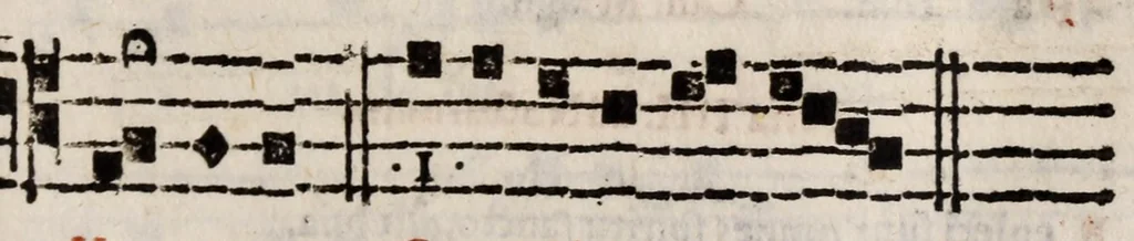 An illustration from Directorium chori : ad usum omnium ecclesiarum, tam cathedralium, quam collegiatarum, nuper restitutum, & nunc secundo in lucem editum, 1589, leaf 273