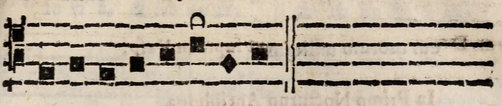 An illustration from Directorium chori : ad usum omnium ecclesiarum, tam cathedralium, quam collegiatarum, nuper restitutum, & nunc secundo in lucem editum, 1589, leaf 429