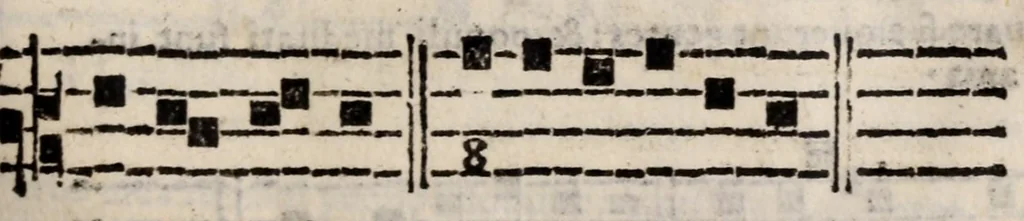An illustration from Directorium chori : ad usum omnium ecclesiarum, tam cathedralium, quam collegiatarum, nuper restitutum, & nunc secundo in lucem editum, 1589, leaf 429