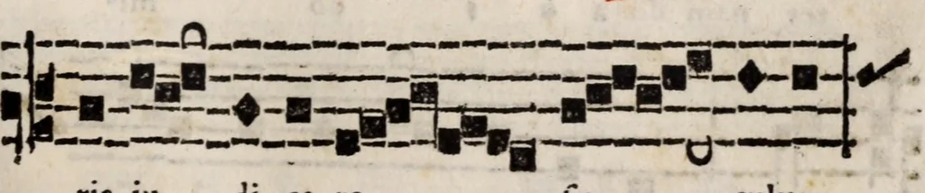 An illustration from Directorium chori : ad usum omnium ecclesiarum, tam cathedralium, quam collegiatarum, nuper restitutum, & nunc secundo in lucem editum, 1589, leaf 611
