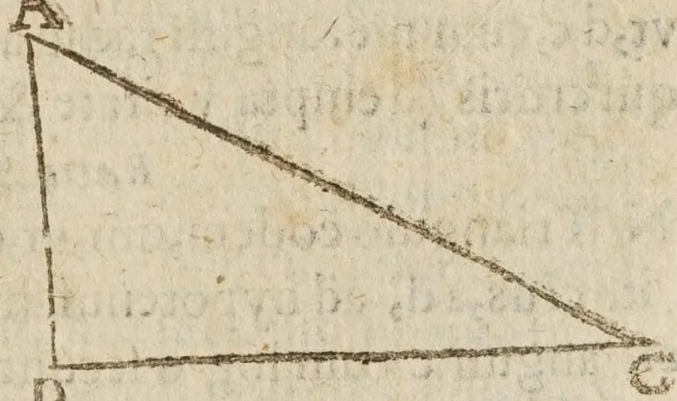 An illustration from Directorivm generale vranometricvm : in quo trigonometriae logarithmicae fvndamenta, ac regulae demonstrantur, astronomicaeq[ue] supputationes ad solam ferè vulgarem additionem reducuntur : opus vtilissimum astronomis, geometris, arithmeticis, perspectiuis, architectis, praecipuè militaribus, mechanicis, geographis, nec non ipsis philosophis naturalibus, 1632, leaf 121