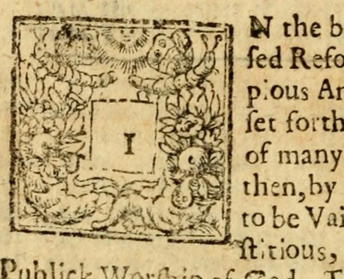 An illustration from A directory for the publique worship of God throughout the three kingdomes of England, Scotland, and Ireland : together with an ordinance of Parliament for the taking away of the Book of common-prayer and for establishing and observing of this present directory throughout the kingdome of England and dominion of Wales : with propositions concerning church-government and ordination of ministers, 1651, leaf 8