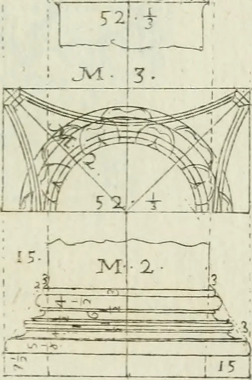 An illustration from Direzioni a' giovani studenti nel disegno dell'architettura civile, nell'Accademia Clementina dell'Instituto della scienze, 1753, leaf 118