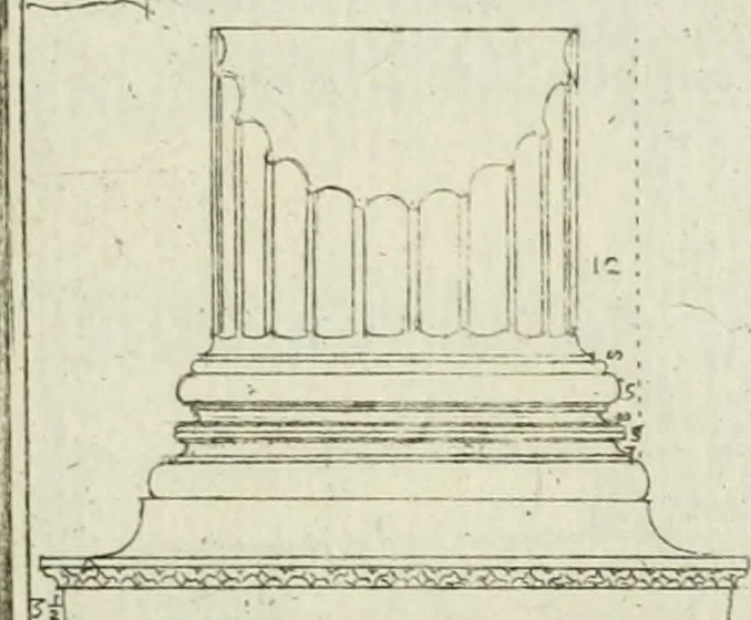 An illustration from Direzioni a' giovani studenti nel disegno dell'architettura civile, nell'Accademia Clementina dell'Instituto della scienze, 1753, leaf 162