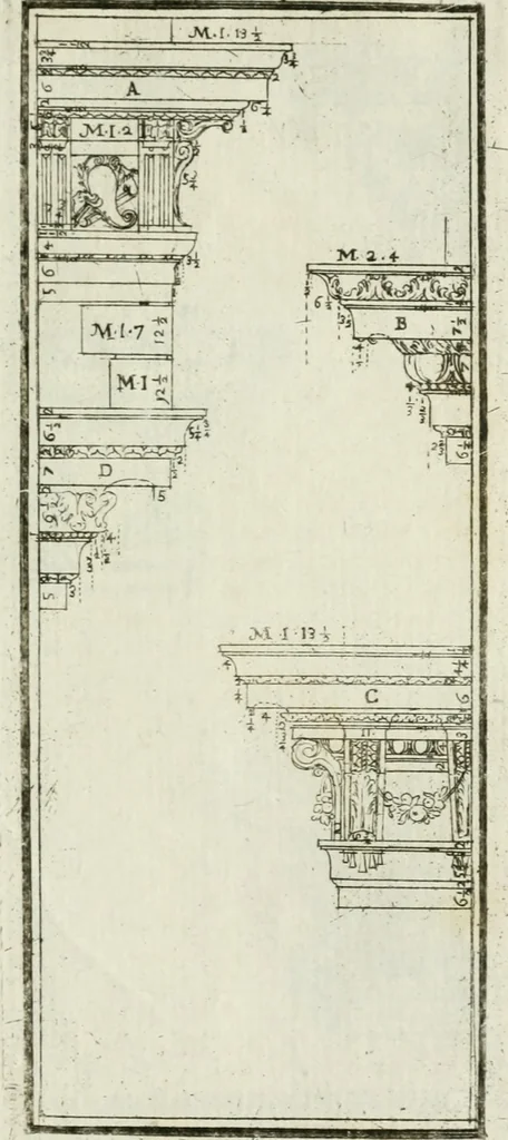 An illustration from Direzioni a' giovani studenti nel disegno dell'architettura civile, nell'Accademia Clementina dell'Instituto della scienze, 1753, leaf 300