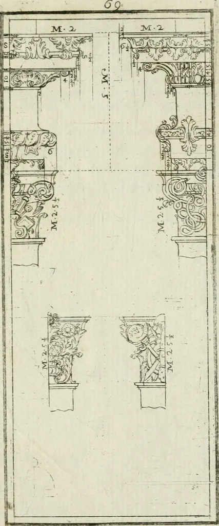 An illustration from Direzioni a' giovani studenti nel disegno dell'architettura civile, nell'Accademia Clementina dell'Instituto della scienze, 1753, leaf 306