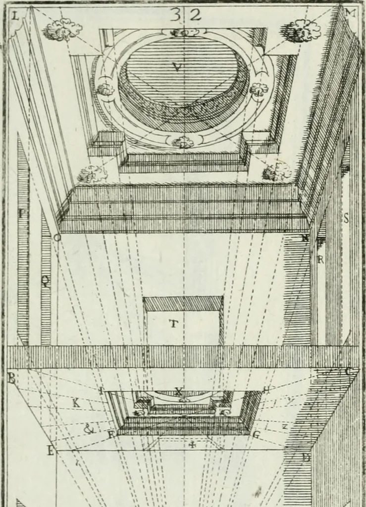 An illustration from Direzioni a' giovani studenti nel disegno dell'architettura civile, nell'Accademia Clementina dell'Instituto della scienze, 1753, leaf 122