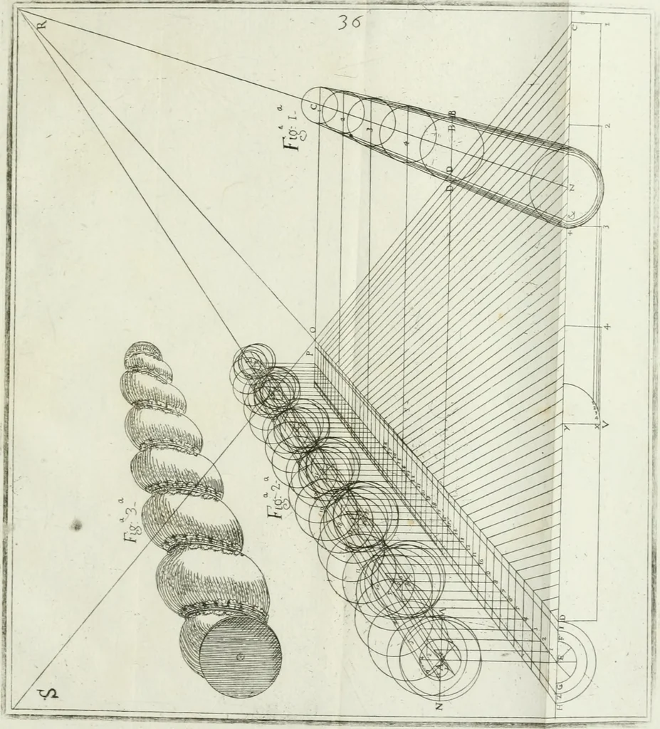 An illustration from Direzioni a' giovani studenti nel disegno dell'architettura civile, nell'Accademia Clementina dell'Instituto della scienze, 1753, leaf 134