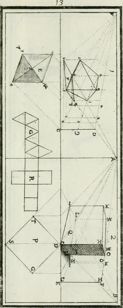 An illustration from Direzioni a' giovani studenti nel disegno dell'architettura civile, nell'Accademia Clementina dell'Instituto della scienze, 1753, leaf 60