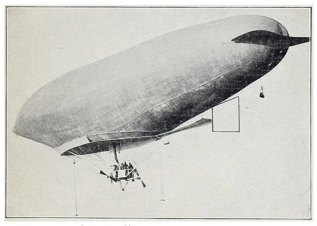 An illustration from Dirigible Balloons, 1918, leaf 31
