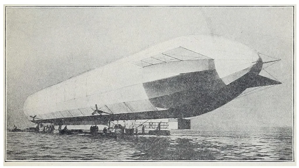 An illustration from Dirigible Balloons, 1918, leaf 41