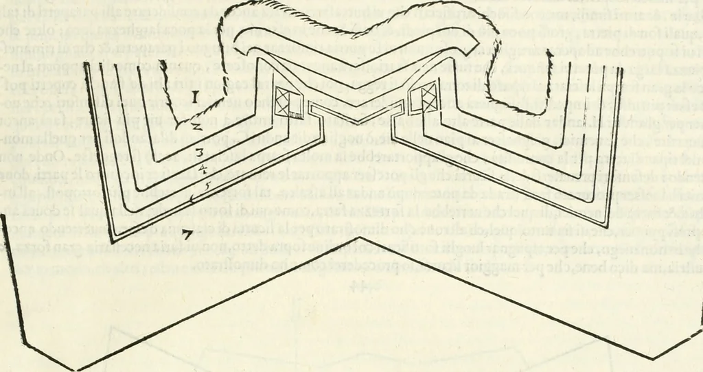 An illustration from Discorsi delle fortificationi, espugnationi, & difese delle città & d'altri luoghi, 1588, leaf 100