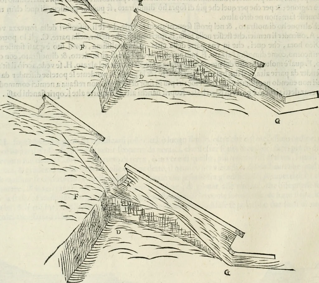 An illustration from Discorsi delle fortificationi, espugnationi, & difese delle città & d'altri luoghi, 1588, leaf 115