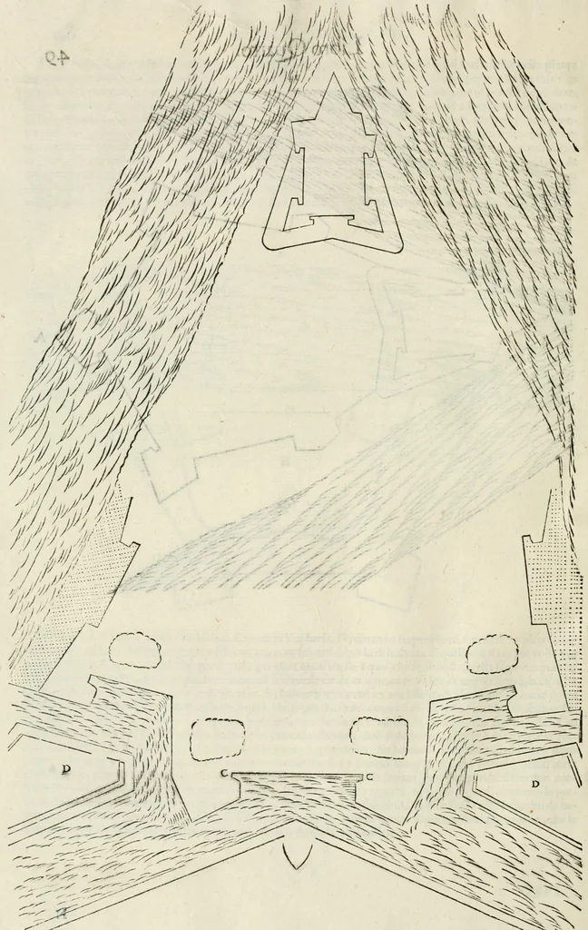 An illustration from Discorsi delle fortificationi, espugnationi, & difese delle città & d'altri luoghi, 1588, leaf 121