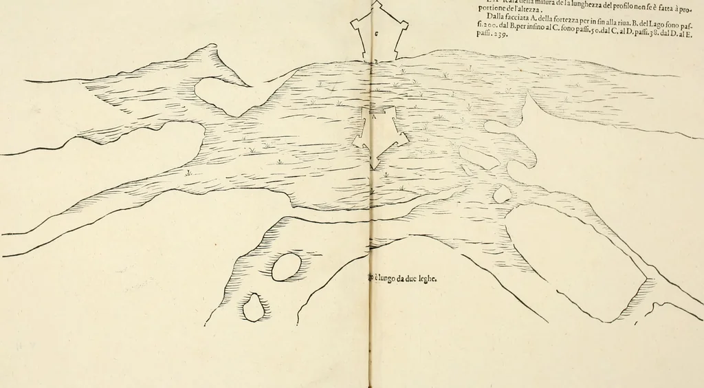 An illustration from Discorsi delle fortificationi, espugnationi, & difese delle città & d'altri luoghi, 1588, leaf 169
