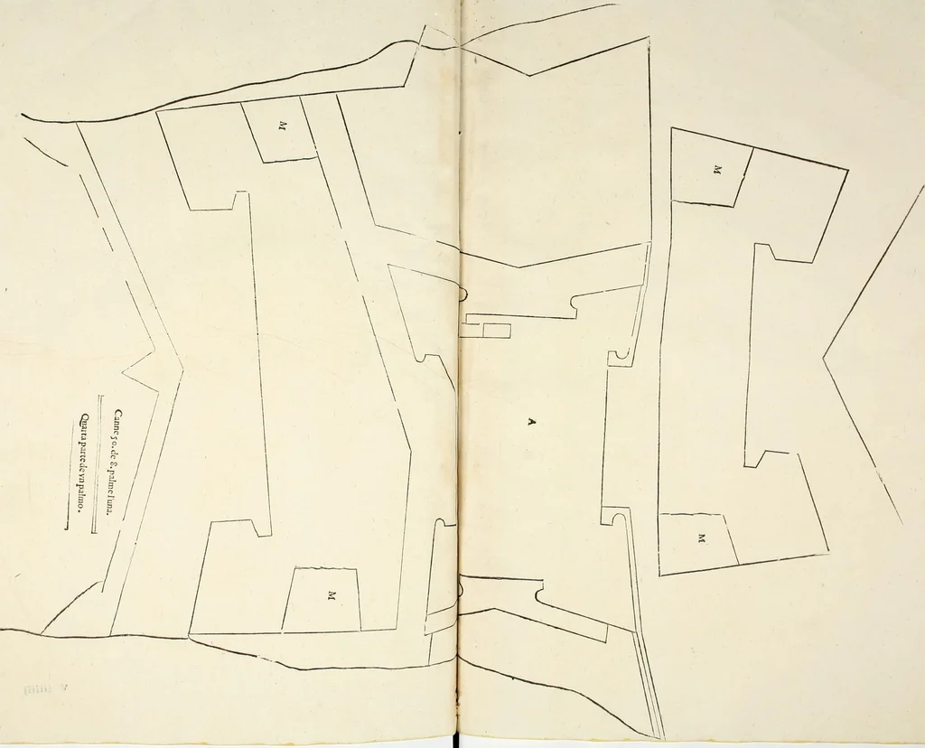 An illustration from Discorsi delle fortificationi, espugnationi, & difese delle città & d'altri luoghi, 1588, leaf 178