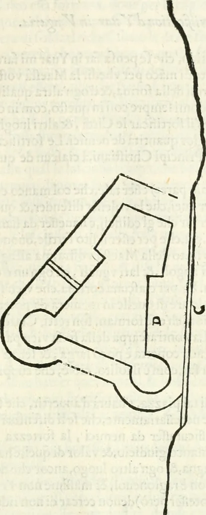An illustration from Discorsi delle fortificationi, espugnationi, & difese delle città & d'altri luoghi, 1588, leaf 180