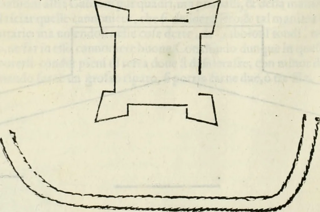 An illustration from Discorsi delle fortificationi, espugnationi, & difese delle città & d'altri luoghi, 1588, leaf 203
