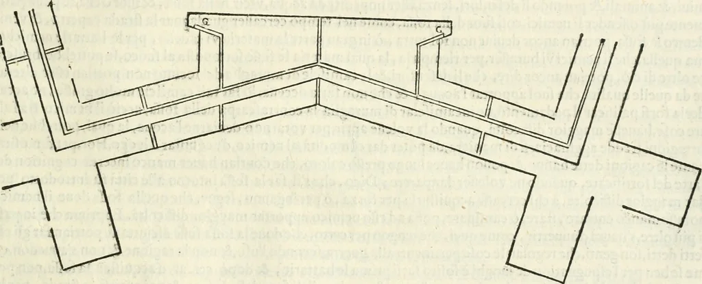 An illustration from Discorsi delle fortificationi, espugnationi, & difese delle città & d'altri luoghi, 1588, leaf 88